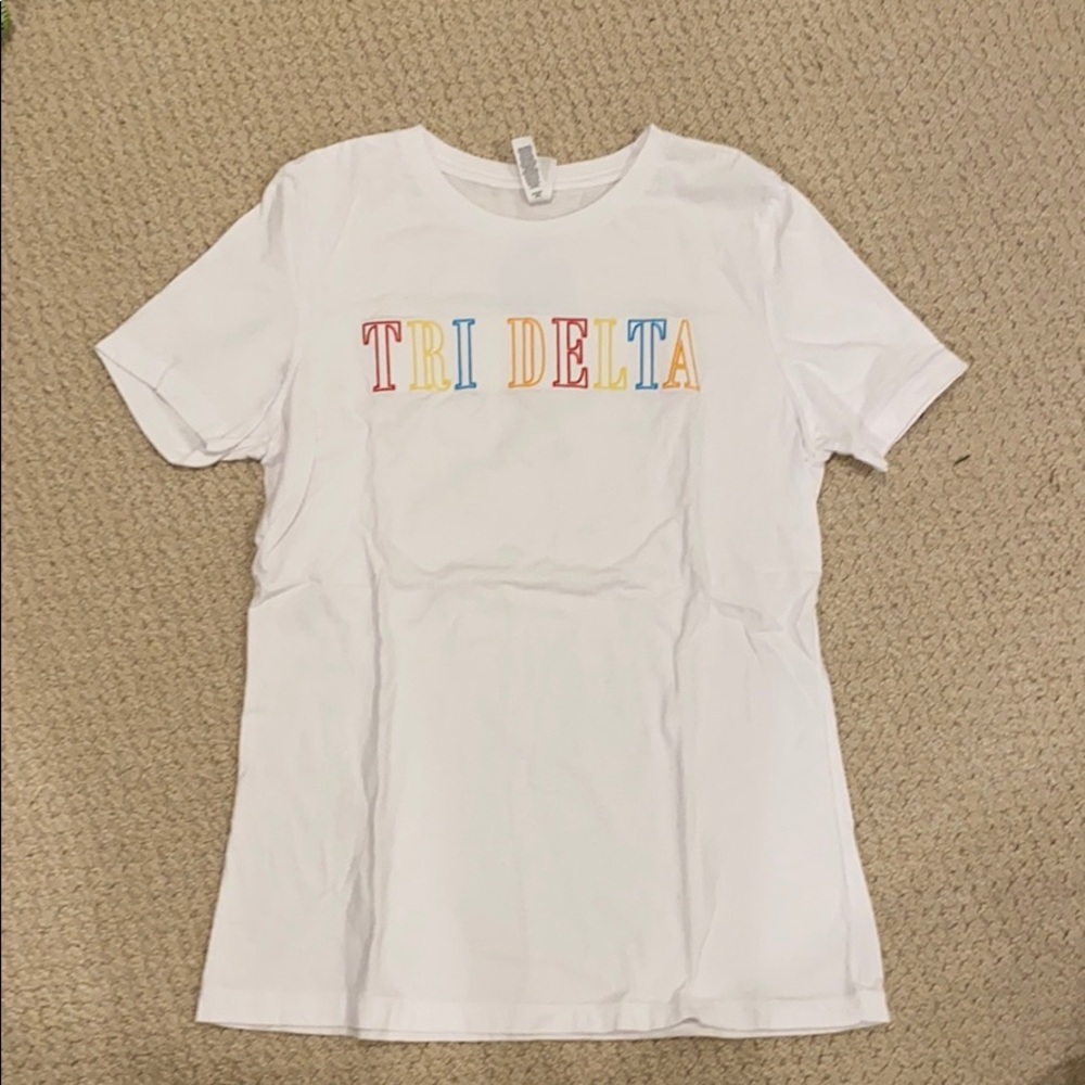 Tri Delta colored letters T-shirt